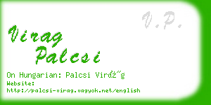 virag palcsi business card